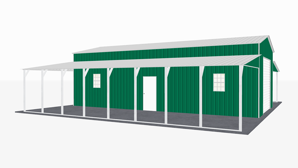 42x41 Vertical Roof Step Down Barns 18x41_vertical_roof_step_down_barns_left