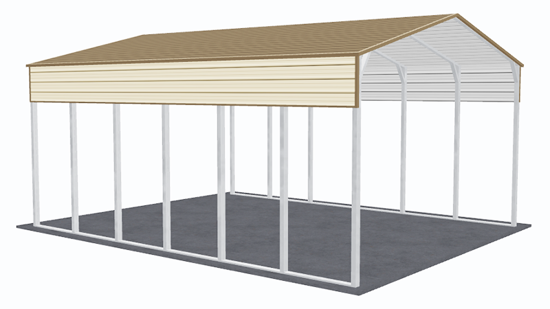 24x31 A-Frame Roof RV Cover 24x31_a-frame_roof_carport_left