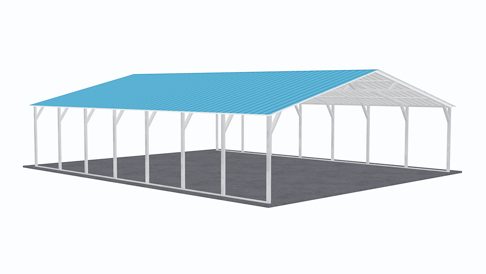 28x36 Vertical Roof Carport 28x36_vertical_roof_carport_left