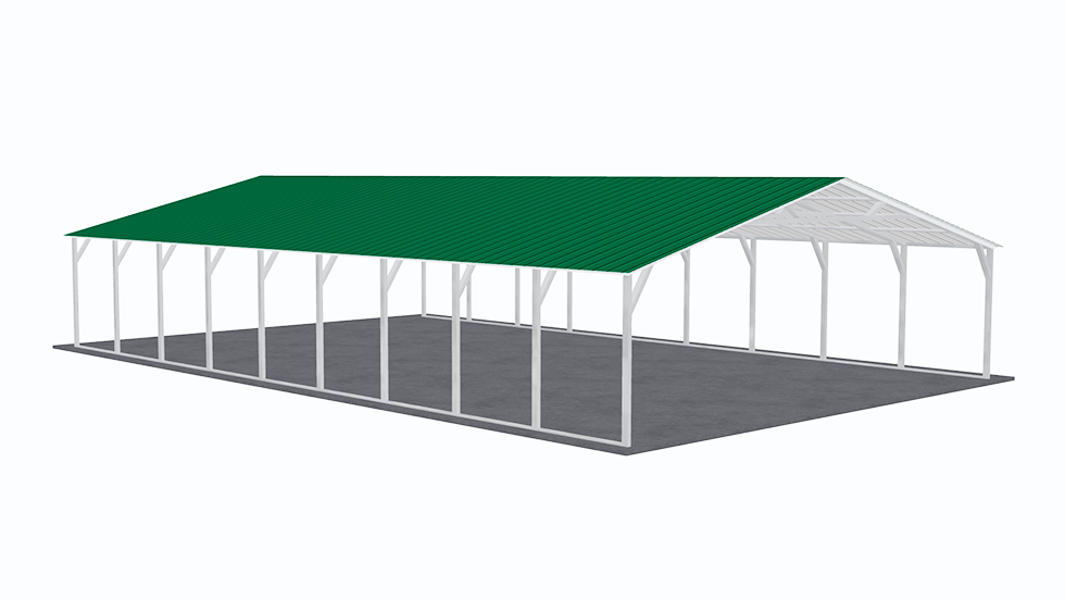 28x46 Vertical Roof Carport 28x46_vertical_roof_carport_left