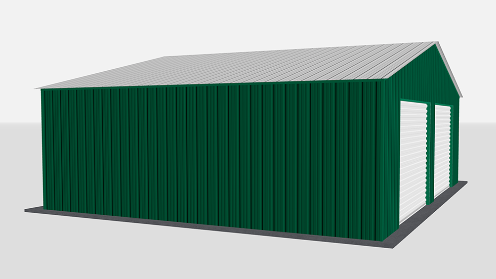 30x26 All Vertical Style Garage 30x26_all_vertical_style_garage_left