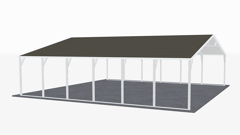 30x31 A-Frame Roof Carport 30x31_a-frame-_roof_carport_left