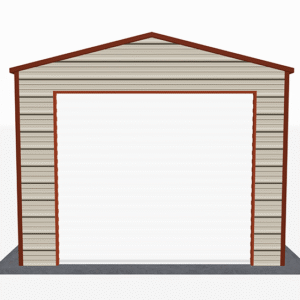 12x21 A-Frame Roof Garage view 2
