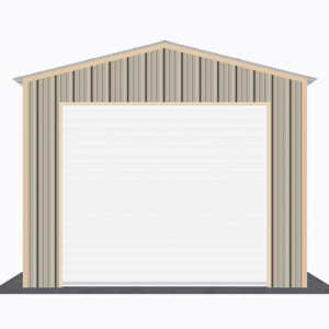 12x21 All Vertical Style Garage view 2