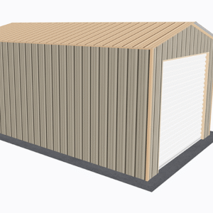 12x21 All Vertical Style Garage view 1