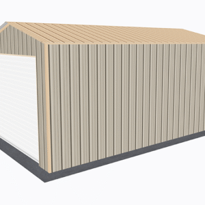 12x21 All Vertical Style Garage view 4