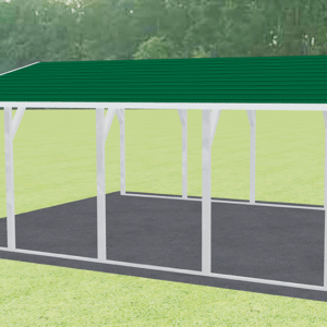 18x20 A-Frame Roof Carport view 1