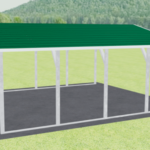 18x20 A-Frame Roof Carport view 4
