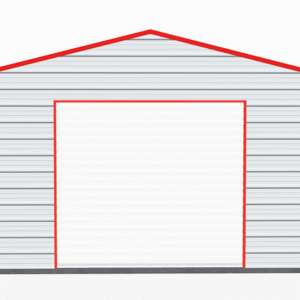 18x21 A-Frame Roof Garage view 2