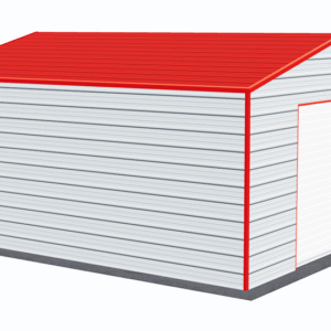 18x21 A-Frame Roof Garage view 1