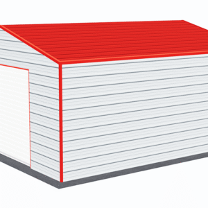 18x21 A-Frame Roof Garage view 4