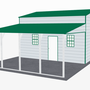 42x21 A-Frame Roof Step Down Barns view 1