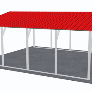 18x21 Vertical Roof Carport view 1