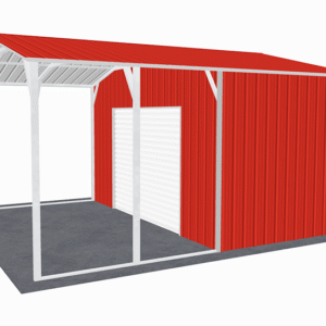 18x21 Vertical Roof Utility Carport view 4