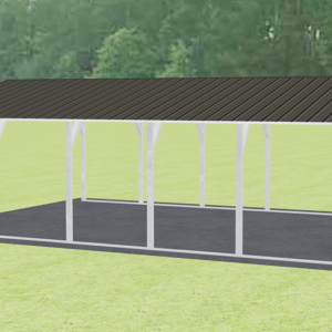 18x26 Vertical Roof Carport view 1