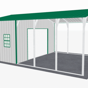 18x26 Vertical Roof Utility Carport view 1