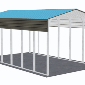 18x31 Vertical Roof RV Cover view 1