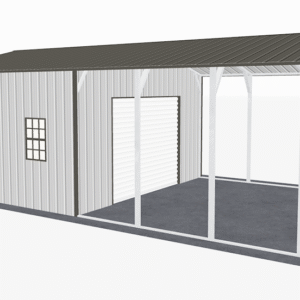 18x31 Vertical Roof Utility Carport view 1
