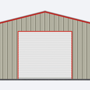 18x36 All Vertical Style Garage view 2