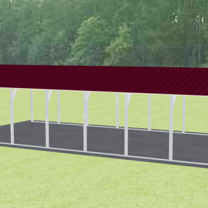 18x36 Vertical Roof Carport view 1