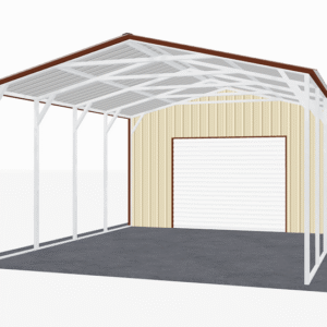 18x36 Vertical Roof Utility Carport view 2