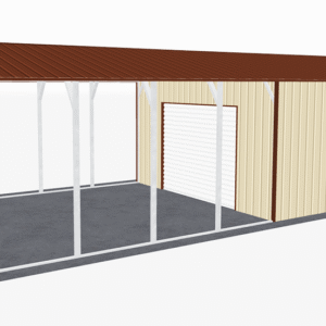 18x36 Vertical Roof Utility Carport view 4