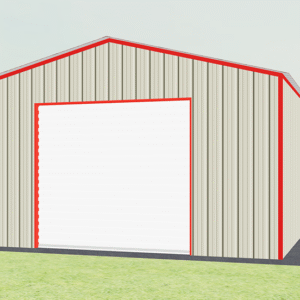 18x41 All Vertical Style Garage view 2