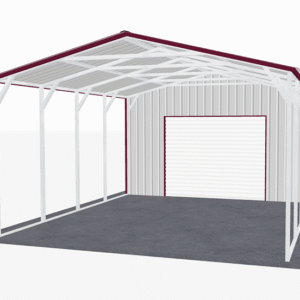 18x41 Vertical Roof Utility Carport view 2