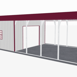 18x41 Vertical Roof Utility Carport view 1
