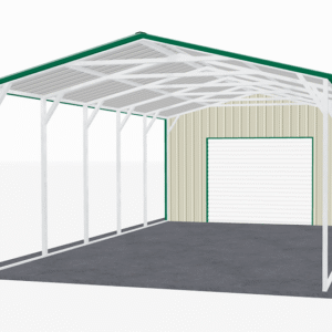 18x46 Vertical Roof Utility Carport view 2