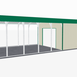 18x46 Vertical Roof Utility Carport view 4