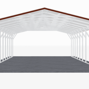 18x51 Vertical Roof Carport view 3