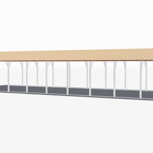 18x51 Vertical Roof Carport view 1