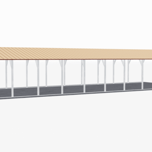 18x51 Vertical Roof Carport view 4