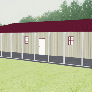 42x51 Vertical Roof Continuous Barns view 1