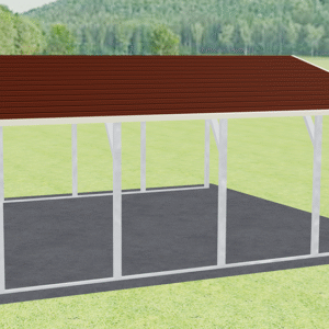 20x21 A-Frame Roof Carport view 4