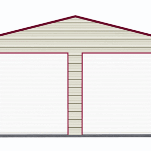 20x21 A-Frame Roof Garage view 2