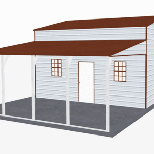 44x21 A-Frame Roof Step Down Barns view 1