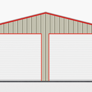 20x21 All Vertical Style Garage view 2