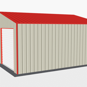 20x21 All Vertical Style Garage view 4