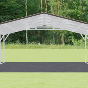 20x21 Vertical Roof Carport view 3