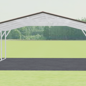 20x21 Vertical Roof Carport view 2