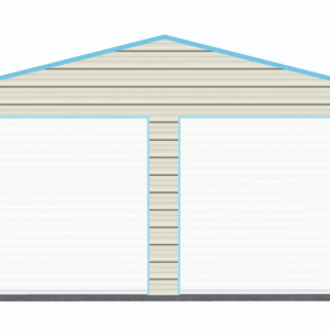 20x26 A-Frame Roof Garage view 2