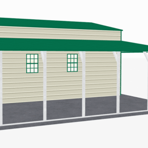 44x26 A-Frame Roof Step Down Barns view 1