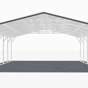 20x26 Vertical Roof Carport view 2