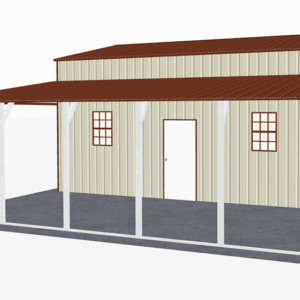 44x26 Vertical Roof Step Down Barns view 1