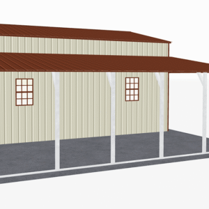 44x26 Vertical Roof Step Down Barns view 4