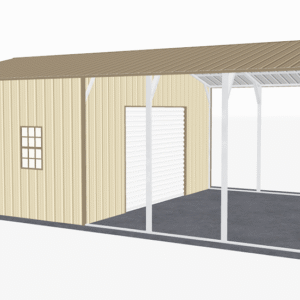 20x31 Vertical Roof Utility Carport view 3