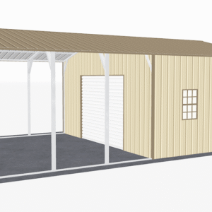 20x31 Vertical Roof Utility Carport view 1