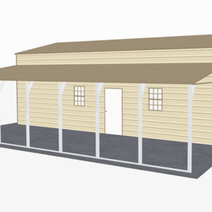 44x36 A-Frame Roof Step Down Barns view 1